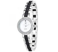 SC Crystal Orologio al quarzo da donna in metallo rodiato, bianco