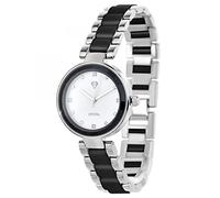 SC Crystal Orologio al quarzo da donna in metallo rodiato, bianco, Bracciale