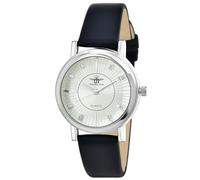 SC Crystal Orologio al quarzo da donna in metallo rodiato, Nero