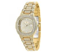 SC Crystal Orologio al quarzo da donna in metallo rodiato, oro, Bracciale