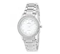 SC Crystal Orologio al quarzo da donna in metallo rodio, argento