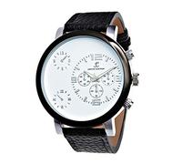 SC Crystal Orologio al quarzo da uomo in metallo rodiato