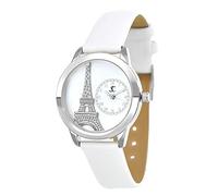 SC Crystal - Orologio da donna, interamente in metallo rodiato, colore bianco, dimensioni regolabile.