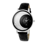 SC Crystal - Orologio da donna, nero, in metallo rodiato, regolabile, idea regalo per Natale da donna - Clicca su Visiter la boutique SC Crystal per vedere tutti i nostri gioielli.