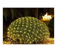 SC E-COMMERCE Luci di Natale a Rete 1,5x3m 320 LED Bianco Caldo, Catena Luminosa IP44 per Esterno e Interno, Filo Nero, Certificata per Giardino, Siepi, Balconi e Decorazioni Natalizie