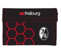 SC Freiburg Portafogli in nylon a nido d'ape, nero/rosso, taglia unica, Moderno