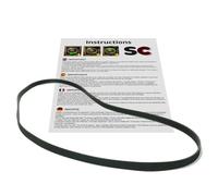 SC Solocorreas - Cinghia per lavatrice compatibile (5PJE 1244 / EL 1244 J4 / 1244 J5 / 1244 J / 4EPJ 1244/1244 PJE / 4PJE 1244/1244 PJ/EPJ 1244)