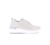 SC0195 GRUNLAND SACE Scarpa Donna col Perla Lacci con Foratura Sottopiede in Vera Pelle ZEPPETTA 4 CM Perla 39