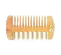 SC123 Pettine per capelli o baffi in vero corno di bue, 10,9 cm, fatto a mano, a denti fini e larghi, piccolo pettine da viaggio con antistatico, districante, massaggiante, gua sha del cuoio