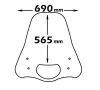 SC2541 PARABREZZA PARAVENTO ISOTTA PER PEUGEOT V-CLIC 50 2007