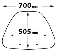 SC3614 PARABREZZA PARAVENTO ISOTTA CON ATACCHI PER SYM HD EVO 200 NO GIVI