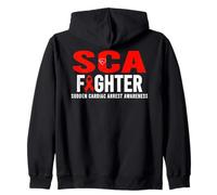 Sca Awareness Fighter - Consapevolezza improvvisa dell'arresto Cardiaco Felpa con Cappuccio