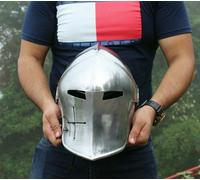 Sca Larp Medievale Barbuta Elmo Cavaliere Templare Crociato Armatura Elmo