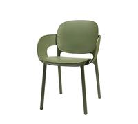 SCAB DESIGN POLTRONA HUG ART. 2382 IN TECNOPOLIMERO CON BRACCIOLI (VERDE OLIVA, 2)