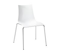 SCAB DESIGN SEDIA CASA BAR LIVING PRANZO ZEBRA POLICARBONATO CON TELAIO CROMATO