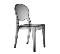 Scab Design Sedia Igloo Chair in policarbonato Made in Italy- Set da 2 - Trasparente Fumè