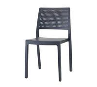 Scab Design Sedia Modello EMI in tecnopolimero Set 6Pezzi - Disponibile in 7 Colori - per Interni ED Esterni (Antracite)