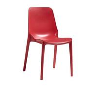 Scab Design Sedia Modello Ginevra in tecnopolimero Set 6Pezzi - Disponibile in 8 Colori - per Interni ED Esterni (Rosso GERANEO)