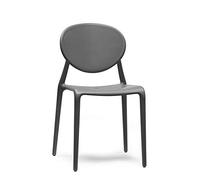 Scab Design Sedia Modello Gio in tecnopolimero Set 6Pezzi - Disponibile in 5 Colori - per Interni ED Esterni (Antracite)