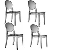 SCAB DESIGN Sedia Modello Igloo Chair Set 4 Pezzi Trasparente FUME' POLICARBONAT