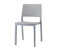 SCAB DESIGN Sedia Modello Kate in TECNOPOLIMERO Set 6 Pezzi - Disponibile in 6 Colori - per Interni ed Esterni (Grigio Chiaro)