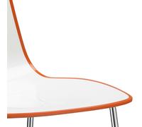 SCAB DESIGN SET 4 SEDIE SEDIA CASA BAR LIVING ZEBRA BICOLORE 4 GAMBE CROMATE