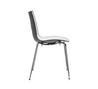 SCAB DESIGN SET 4 SEDIE SEDIA CASA BAR LIVING ZEBRA BICOLORE 4 GAMBE CROMATE