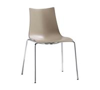 SCAB DESIGN SET 4 SEDIE SEDIA CASA CUCINA BAR LIVING ZEBRA CON TELAIO CROMATO