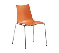 SCAB DESIGN SET 4 SEDIE SEDIA CASA CUCINA BAR LIVING ZEBRA CON TELAIO CROMATO
