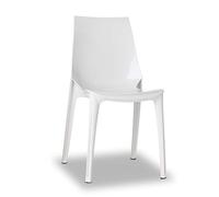 SEDIA VANITY CHAIR SCAB IMPILABILE BIANCO LUCIDO BAR,RISTORANTE,HOTEL,GIARDINO