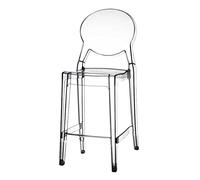 Scab Design SGABELLI IGLOO ART. 2359 TRASPARENTE E FUME ALTEZZA 65CM SET DA 2PEZZI (Trasparente)