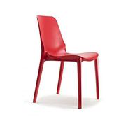 Scab - Ginevra Sedia in tecnopolimero, Colore: Rosso