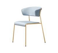 Scab Sedia con Braccioli Lisa Telaio Ottone Scocca Velluto Denim V4 47