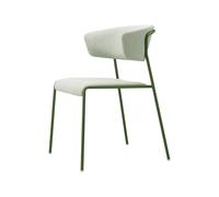 Scab Sedia con Braccioli Lisa Waterproof Telaio Verniciato Verde Oliva Scocca Grigio WP 89