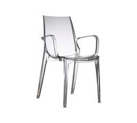 Scab Sedia con Braccioli Vanity Trasparente