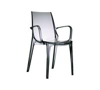 Set 2 pz. Poltrona Vanity Scab Design-Trasparente Fumè