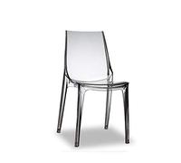 Scab Sedia fumè Trasparente Design Vanity Moderno 55 cm (D) x 49 cm (W) x 88 cm (H) (sedile), 55 cm (D) x 81 cm (W) x 105 cm (H) (totale) Soggiorno Pranzo