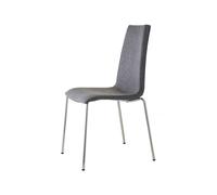 Scab Sedia Mannequin Pop Telaio Cromato Scocca Tessuto Grigio Classico