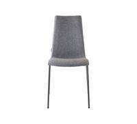Scab Sedia Mannequin Pop Telaio Verniciato Nero Scocca Tessuto Grigio Classico