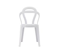 Scab Design Set di 4 sedie Titì impilabile, Policarbonato Bianco Pieno