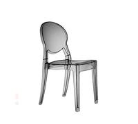 SEDIA MODERNA IGLOO CHAIR SCAB IN POLICARBONATO TRASPARENTE FUME' IMPILABILE