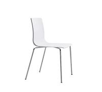 Scab Set 4 Design Alice Chair Sedia con Gambe cromate e scocca tecnopolimero Lino