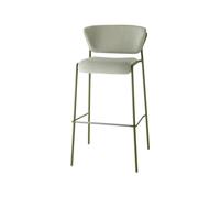 Scab Sgabello Lisa Waterproof H.75 Telaio Verniciato Verde Oliva Scocca Grigio WP 89