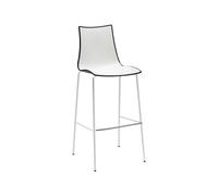 Scab Sgabello Zebra Bicolore Telaio Bianco Scocca Bianco + Antracite