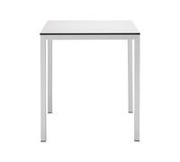 Scab Tavolo Quadrato Mirto 80 cm Gambe Verniciate Bianco Piano Bianco
