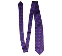 SCABAL Cravatta Seta Lusso Fatte a Mano Completo 148cm Lilla Fiori Disegni Nuovo