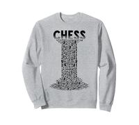 Scacchi Amante Giocatore Gioco Flusso Cascata Pezzi Divertente Felpa
