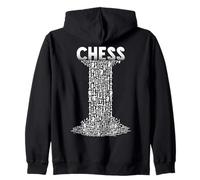 Scacchi Amante Giocatore Gioco Flusso Cascata Pezzi Divertente Felpa con Cappuccio