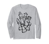 Scacchi Amante Pezzi Giocatore Vintage Pronto A Giocare Maglia a Manica