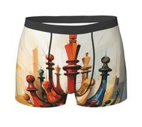 Scacchi Arte Geometrica Colorata Uomo Mutande Elastico Boxer Shorts Aderenti Boxer Aderenti L